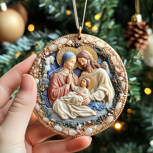 Nativity Scene Mica Ornament GFTONL1299