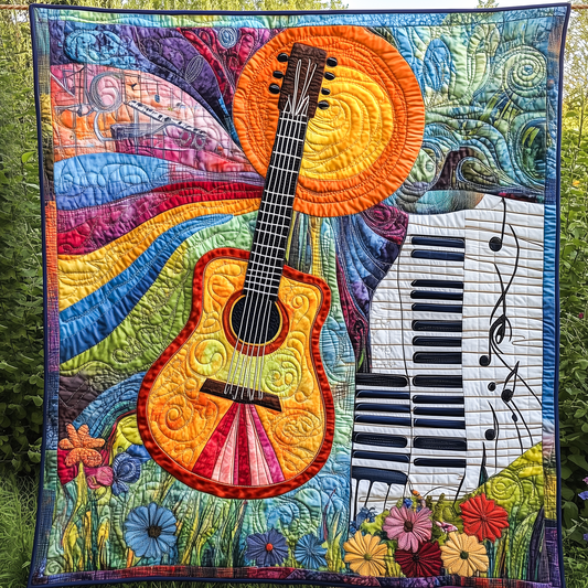 Radiant Guitar Sunshine Quilted Blanket GFTONL132