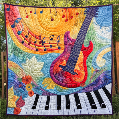 Radiant Guitar Sunshine Quilted Blanket GFTONL133