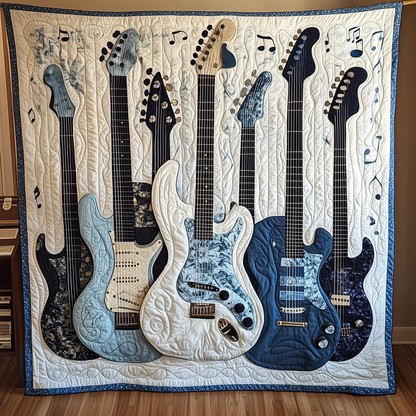 Elegant Guitar Quilted Blanket GFTONL134