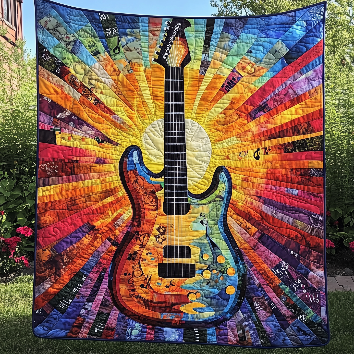 Radiant Guitar Sunshine Quilted Blanket GFTONL136