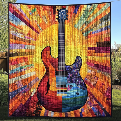 Radiant Guitar Sunshine Quilted Blanket GFTONL141