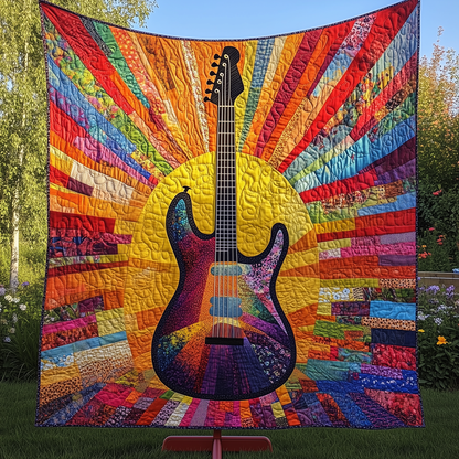 Radiant Guitar Sunshine Quilted Blanket GFTONL145