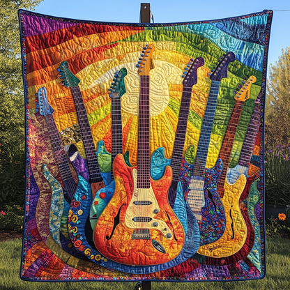 Radiant Guitar Sunshine Quilted Blanket GFTONL146