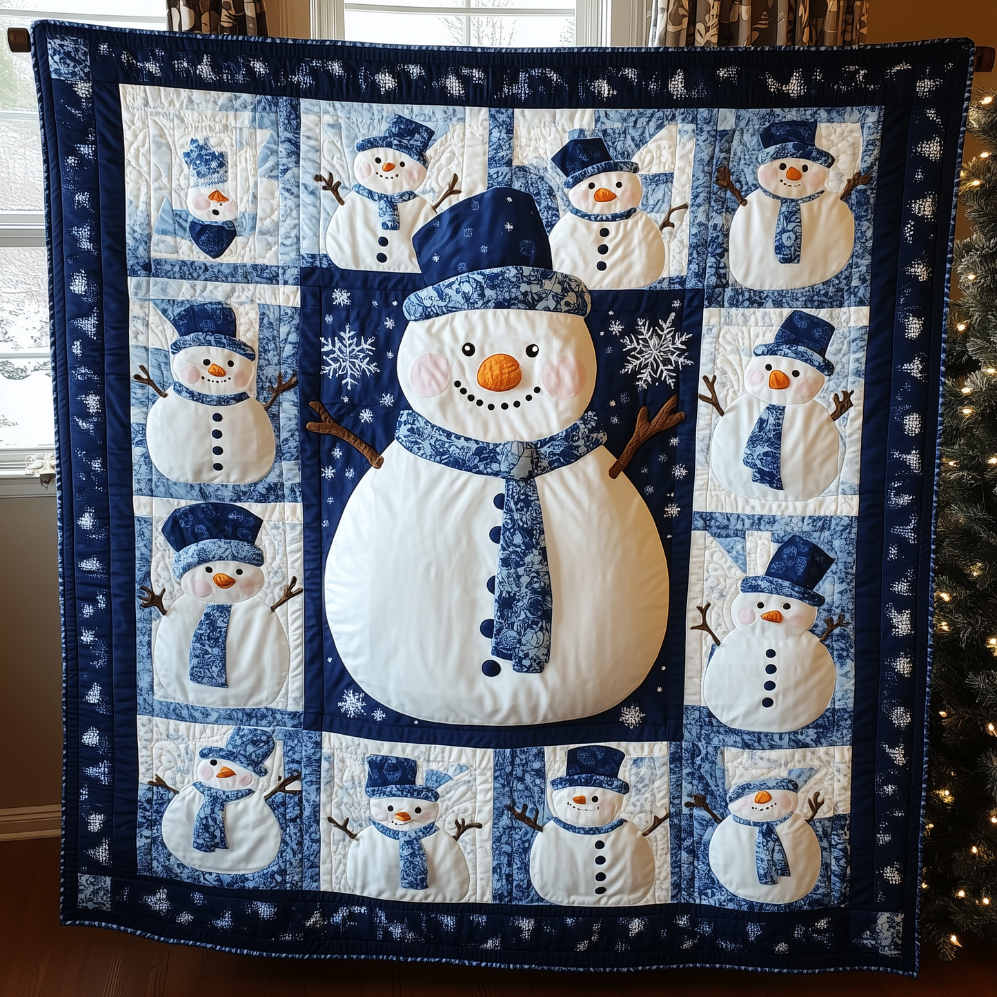 Jolly Frosty Snowman Quilted Blanket GFTONL151