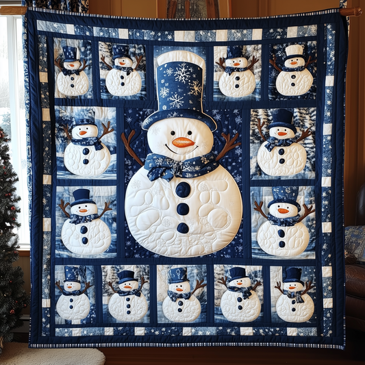 Jolly Frosty Snowman Quilted Blanket GFTONL152