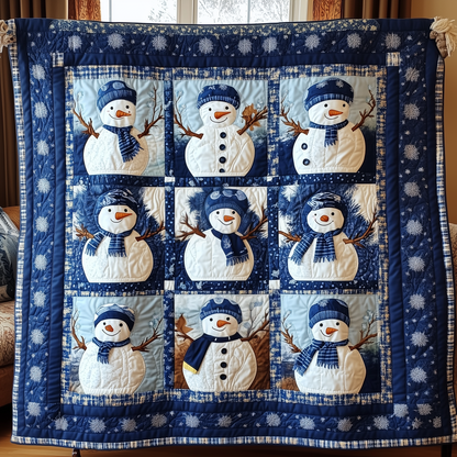 Don't Flurry Be Happy Snowman Quilted Blanket GFTONL153