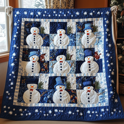 Don't Flurry Be Happy Snowman Quilted Blanket GFTONL160