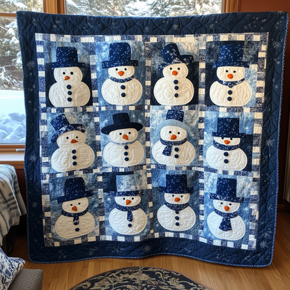 Don't Flurry Be Happy Snowman Quilted Blanket GFTONL161