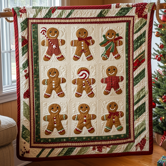 Merry Gingerbeard Man Quilted Blanket GFTONL168