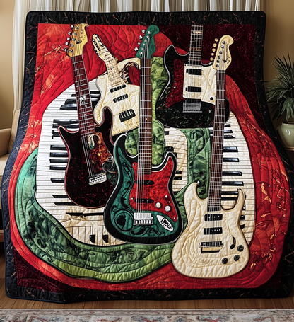 Whirlwind of Melody Guitar Quilted Blanket GFTONL177