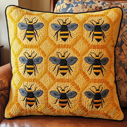 Bee Happy Quilted Pillow Case GFTONL201