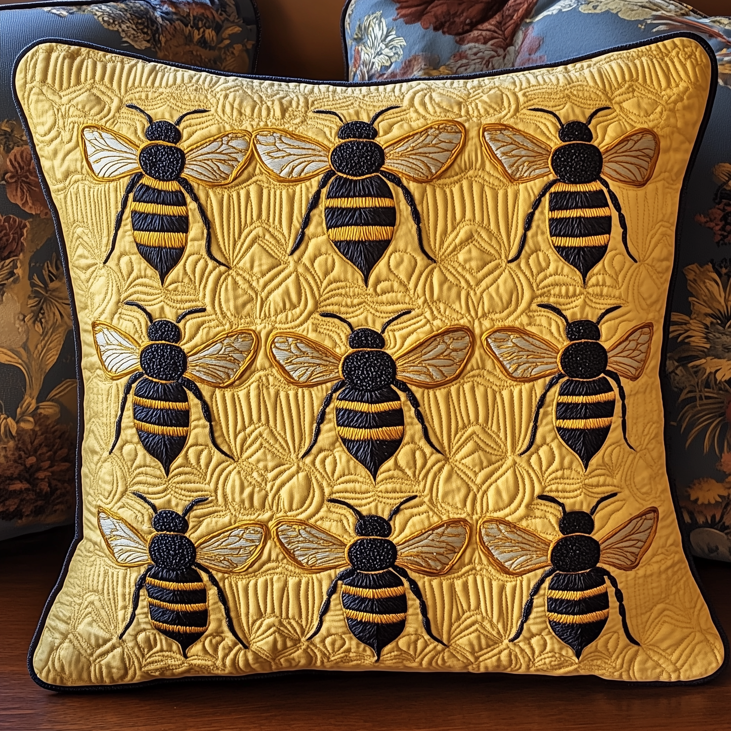 Bee Happy Quilted Pillow Case GFTONL204