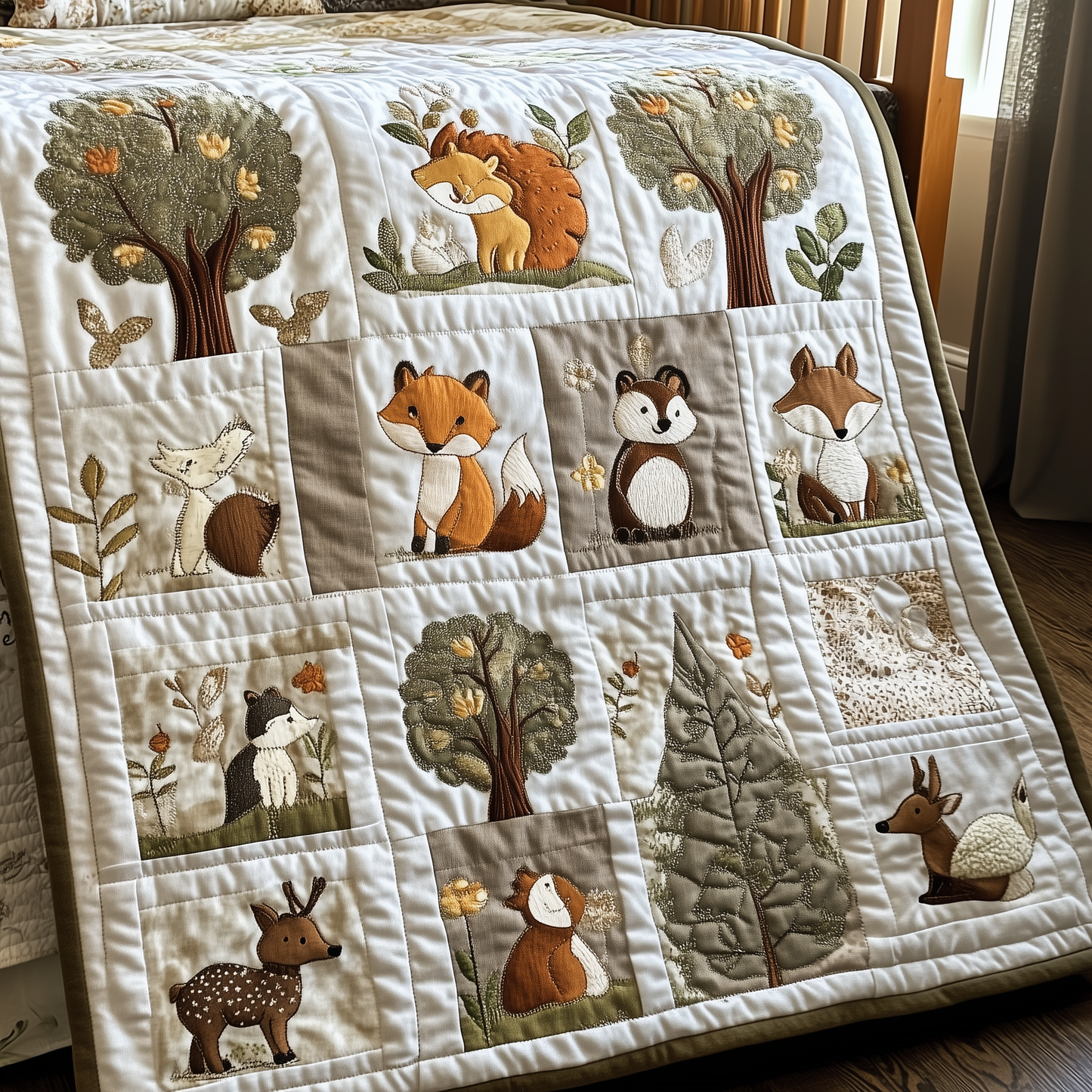 Woodland Animal Quilted Blanket GFTONL223