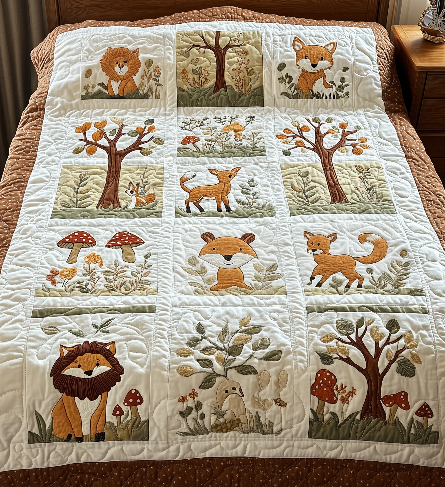 Woodland Animal Quilted Blanket GFTONL226