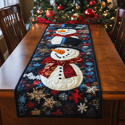 Cheerful Snowman Quilted Table Runner GFTONL251