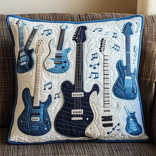 Elegant Guitar Quilted Pillow Case GFTONL373