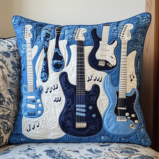 Elegant Guitar Quilted Pillow Case GFTONL374