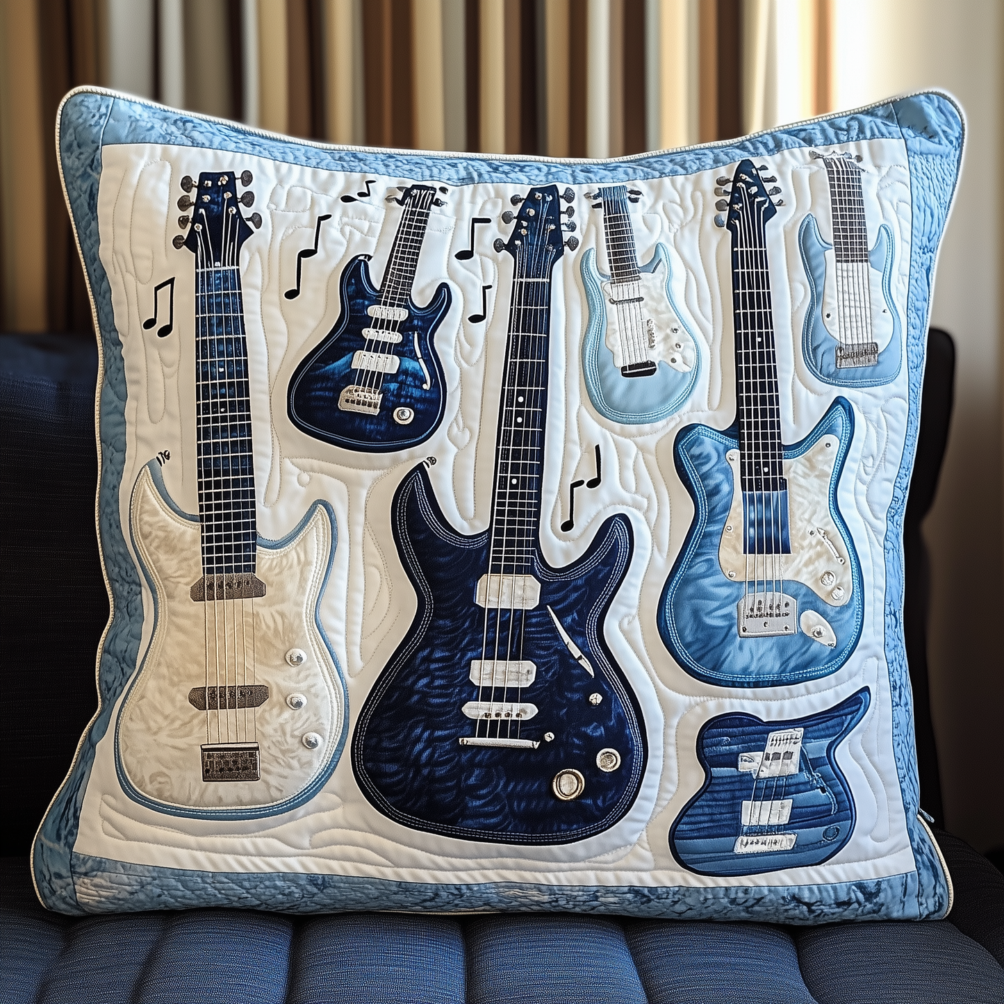 Elegant Guitar Quilted Pillow Case GFTONL378