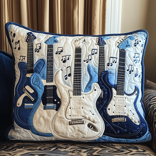 Elegant Guitar Quilted Pillow Case GFTONL379