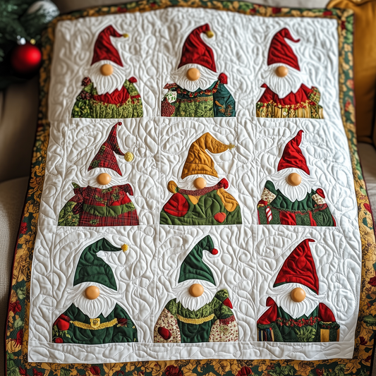 Happy Gnomes Quilted Blanket GFTONL437