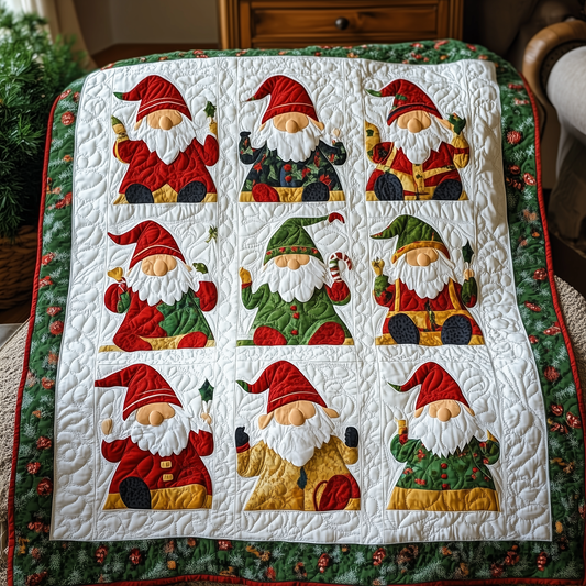 Happy Gnomes Quilted Blanket GFTONL441