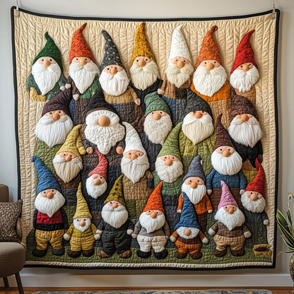 Whimsical Gnomes Quilted Blanket GFTONL454