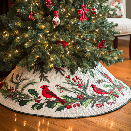 Red Cardinal Quilted Tree Skirt GFTONL495