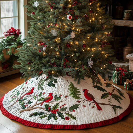 Red Cardinal Quilted Tree Skirt GFTONL500