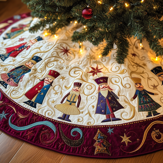 Grumpy Sleepy Nutcrackers Quilted Tree Skirt GFTONL605