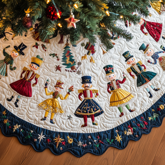 Grumpy Sleepy Nutcrackers Quilted Tree Skirt GFTONL610