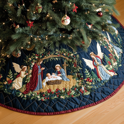 Christ's Arrival Quilted Tree Skirt GFTONL637