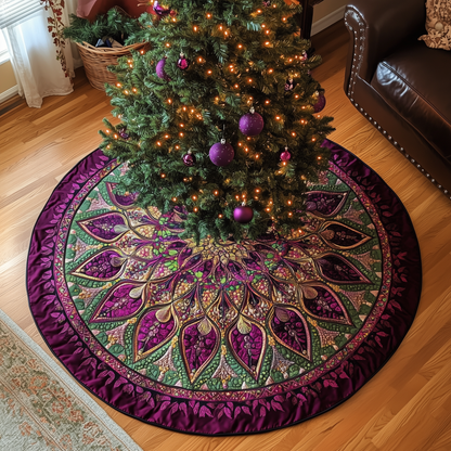 Peacock Mandala Quilted Tree Skirt GFTONL667