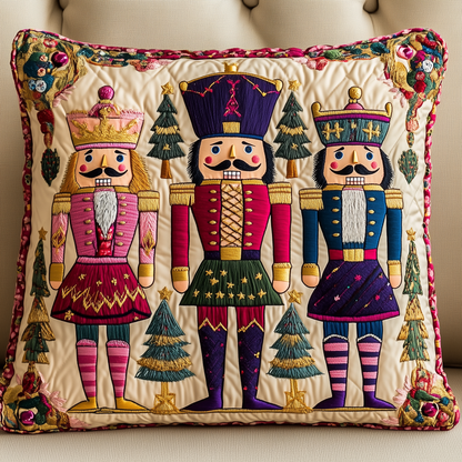 Cheerful Nutcracker Quilted Pillow Case GFTONL681