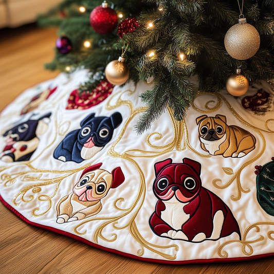 Bulldog Quilted Tree Skirt GFTONL685