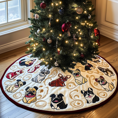 Bulldog Quilted Tree Skirt GFTONL687