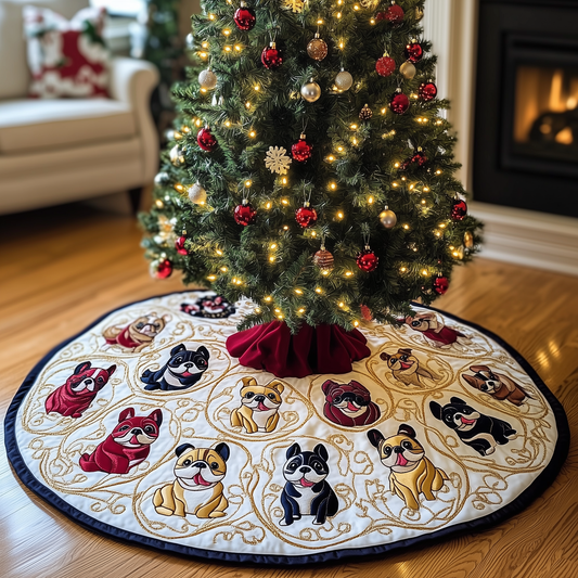 Bulldog Quilted Tree Skirt GFTONL693