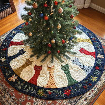 Cat Of Joy Quilted Tree Skirt GFTONL722