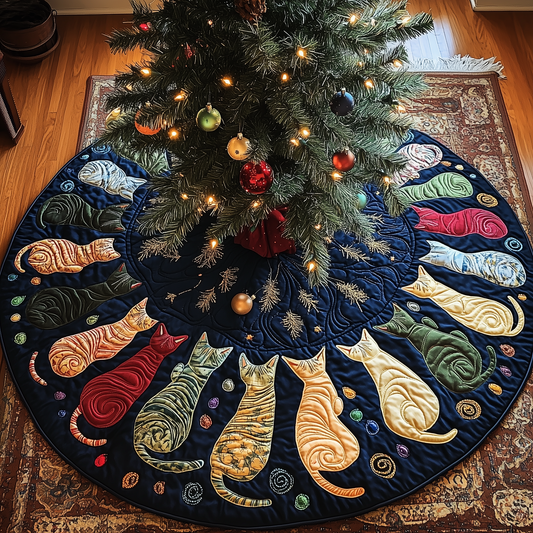 Cat Of Joy Quilted Tree Skirt GFTONL723