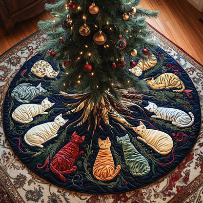 Cat Of Joy Quilted Tree Skirt GFTONL724