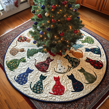 Cat Of Joy Quilted Tree Skirt GFTONL728