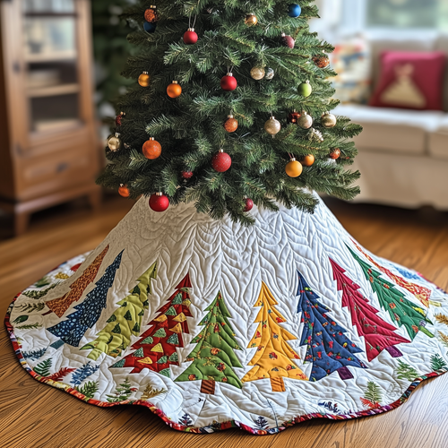 Holiday Tree Christmas Quilted Tree Skirt GFTONL773