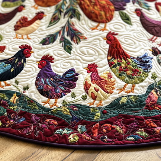 Chicken Christmas Quilted Tree Skirt GFTONL788