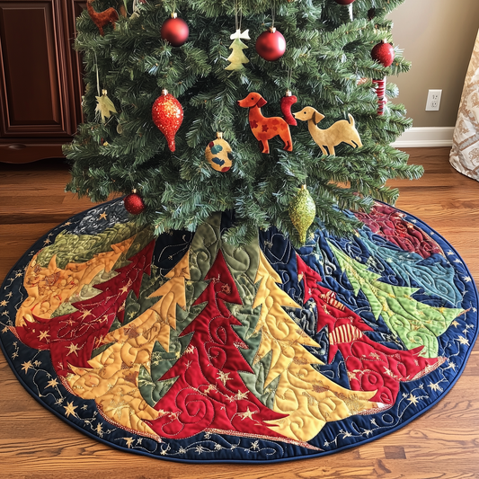 Festive Tree Christmas Quilted Tree Skirt GFTONL832