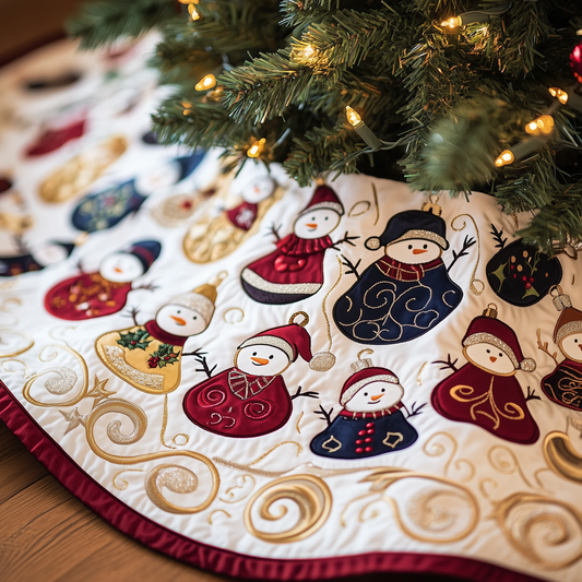 Jolly Snowman Quilted Tree Skirt GFTONL860