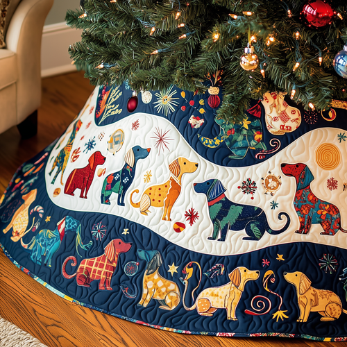 Playful Dachshund Quilted Tree Skirt GFTONL925