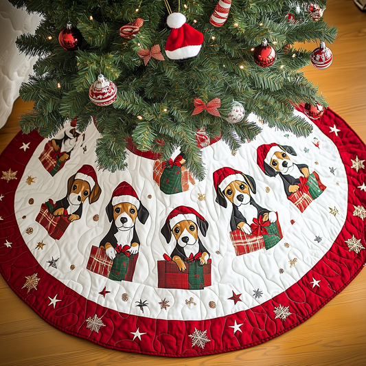 Christmas Beagle Quilted Tree Skirt GFTOTL1000