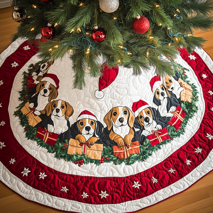 Christmas Beagle Quilted Tree Skirt GFTOTL1001