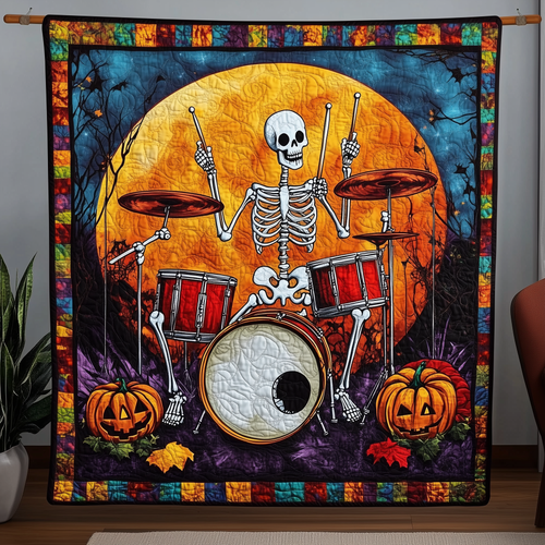 Skeleton Rock Band Quilted Blanket GFTOTL1070