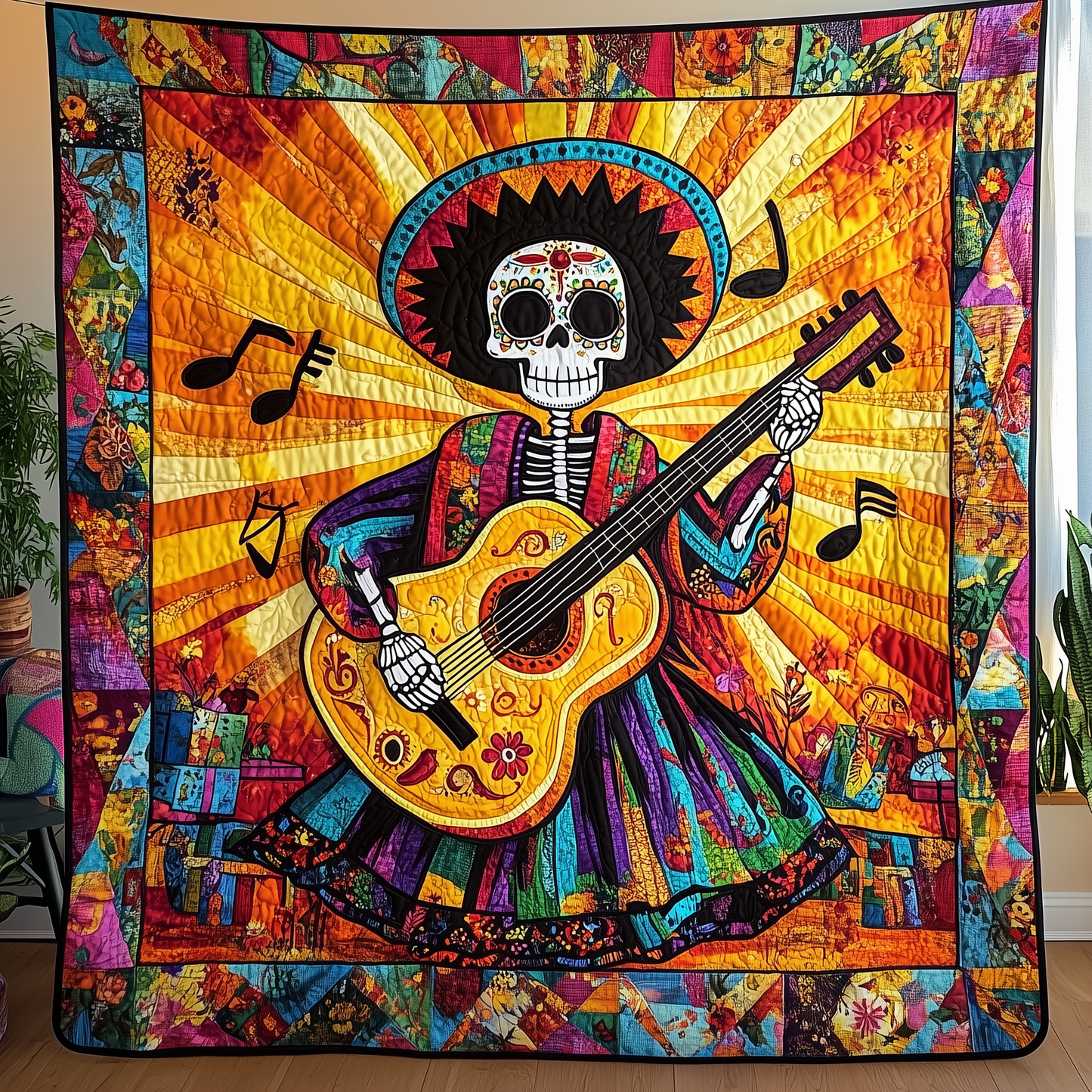 Skull & Strings Quilted Blanket GFTOTL1080